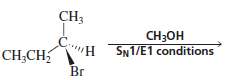 Give the substitution and elimination products for the following reactions,