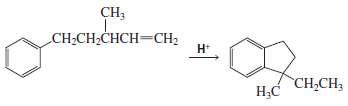 Propose a mechanism for each of the following reactions:
(a)
(b)