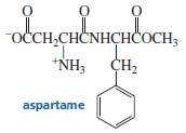 Aspartame, the sweetener used in the commercial products NutraSweet® and
