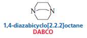 1,4-Diazabicyclo[2.2.2]octane (abbreviated DABCO) is a tertiary amine that catalyzes transesterifica