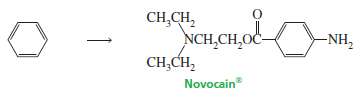 Show how Novocain®, a painkiller used frequently by dentists (Section