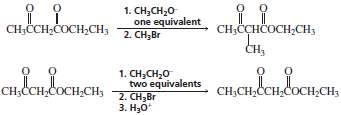 Explain why the product obtained in the following reactions depends