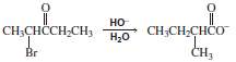 A carboxylic acid is formed when an Î± haloketone reacts