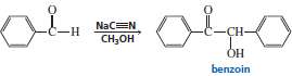 The following reaction is known as the benzoin condensation. The