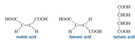 Show how you could convert
a. maleic acid to (2R,3S)-tartaric acid
b.