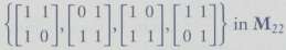 Show that each of the following sets of vectors is