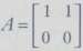 Find a basis of U not containing A
Let
and define
U =