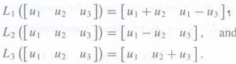 Let L1, L2, and L3 be linear transformations of R3