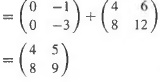 The basic definition of matrix multiplication A B tells us