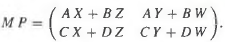 A block matrix has the form
In which A, B, C,