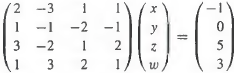 Solve the following linear systems by Gaussian Elimination.
(a)
(b)
(c)
(d)
(e)
(f)
(g)