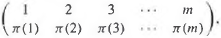 A common notation for a permutation n of the integers