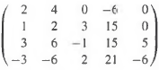 For each of the following matrices A:
(a) Determine the rank