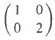 Which of the following 2 x 2 matrices are positive
