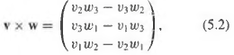 The cross product between vectors in R3 is defined by