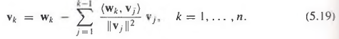 Verify that the Gram-Schmidt formulae (5.19) also produce an orthogonal