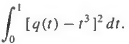 Find the
(a) Linear
(b) Quadratic,
(c) Cubic polynomials
q(t) that minimize the following