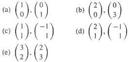 Find the matrix form of the linear transformation
with respect to