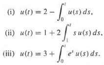 (a) Prove that the solution to the linear integral equationsolves