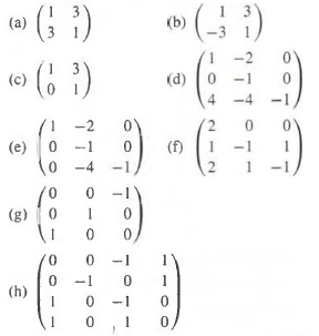 Which of the following matrices admit eigenvector bases of Rn?
