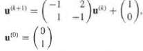 An affine iterative system has the form u(k+1) = T