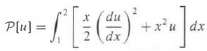 Find the function u.(x) that minimizes the integral
subject to the