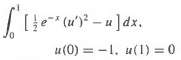 For each of the following functionals and associated boundary conditions,