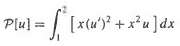Find the function u(x) that minimizes the integral
subject to the