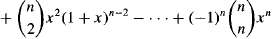 For x a real number and n a positive integer,