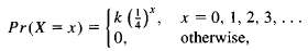 Suppose that X is a discrete random variable with probability