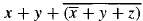 Simplify the following Boolean expressions.(a) xy + (x + y)