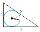 Find the radius of the circle that is inscribed in