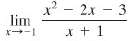 In problem 13-24, find the indicated limit or state that