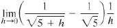 The given limit is a derivative, but of what function