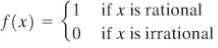 Prove that the function f defined by
Is not integrable on