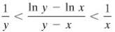 Prove Napier's inequality, which says that, for 0 < x