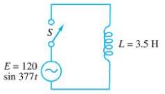 Find I as a function of time for the circuit