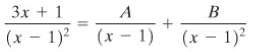 Express the partial fraction decomposition of each rational function without