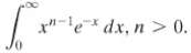 (Gamma Function) Let Î“(n) = 
This integral converges by Problems