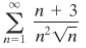 In Problem 1-4, determine convergence or divergence for each of