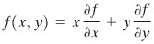 Call a function ((x, y) homogeneous of degree 1 if