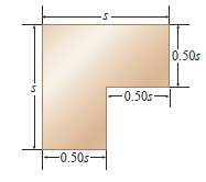 A plate of uniform thickness is shaped as shown. Where