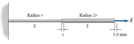 Two steel wires (of the same length and different radii)