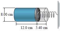 A 12.0-cm cylindrical chamber has an 8.00-cmdiameter piston attached to