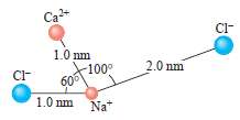 Find the potential at the sodium ion, Na+, which is