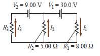 Consider the circuit in the diagram. Current I1 = 2.50