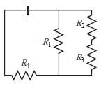 In the circuit shown, an emf of 150 V is