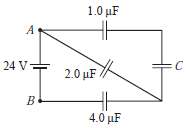 (a) What is the equivalent capacitance between points A and