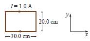 A 20.0 cm Ã— 30.0 cm rectangular loop of wire