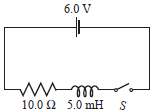 A 5.0-mH inductor and a 10.0-Î© resistor are connected in